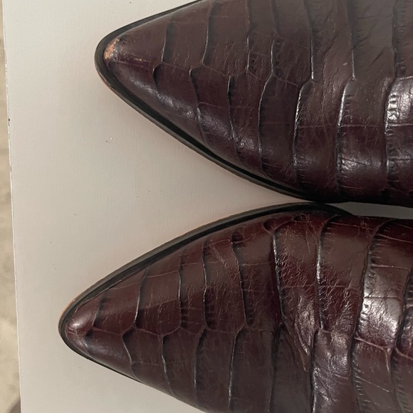 SOLD 🤑Gibson & latimer croc embossed western booties size 8.5 - Picture 3 of 10